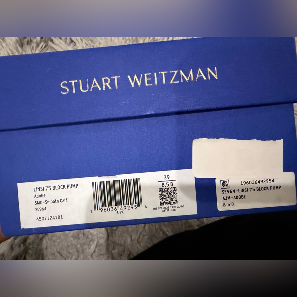 Stuart Weitzman Linsi 75 Block Pump in Adobe, size 8.5 M - Picture 4 of 4